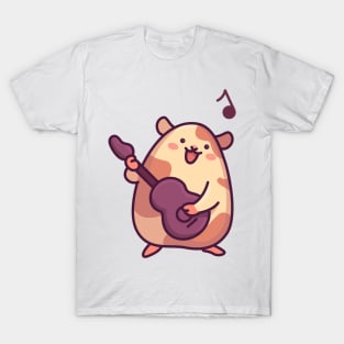 Cute Hamster Guitar T-Shirt